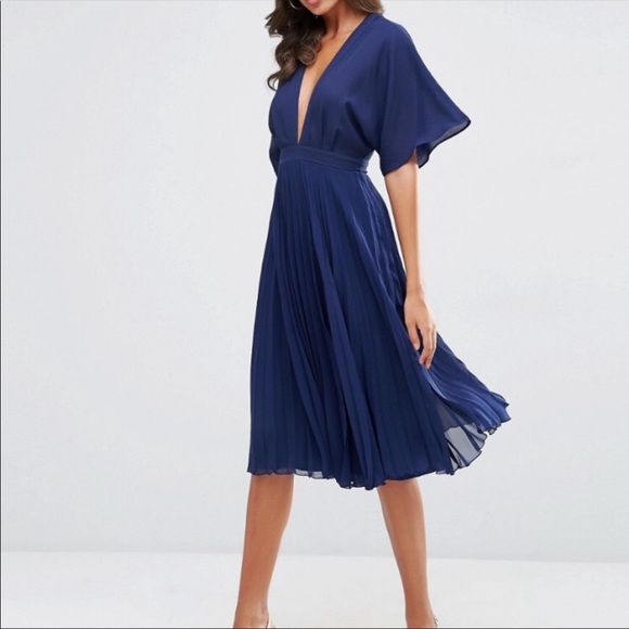 kimono pleated dress